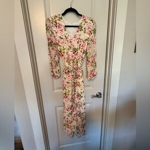 J. Jill Floral 3/4 Sleeve Dress - Pink and Green